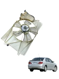 Defletor com Ventoinha Corolla 1.6 1.8 2003 2004 a 2008