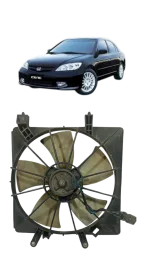 ELETROVENTILADOR DEFLETOR VENTOINHA HONDA CIVIC 01 06 C/ DET