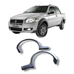 Par Moldura Paralama Fiat Strada 2008 2013