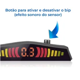 SENSOR DE ESTACIONAMENTO ALTA PRECISÃO VERMELHO ORIGINAL