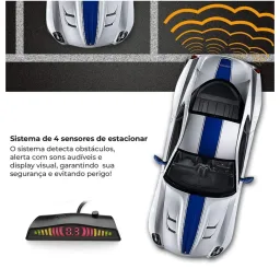 SENSOR DE ESTACIONAMENTO ALTA PRECISÃO VERMELHO ORIGINAL