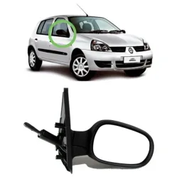 RETROVISOR DIREITO CLIO 2003 A 2012 C/ CONTROLE MANUAL