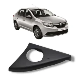 Acabamento interno retrovisor esq Renault Logan 2015 2020