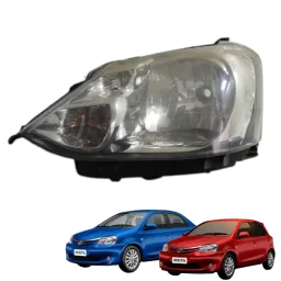 Farol Esquerdo Toyota Etios 2013 2014 a 2021 Carcaça Preta