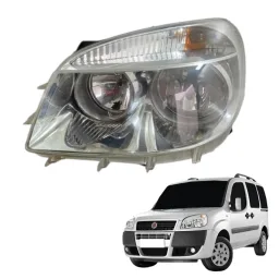 Farol Esquerdo Cromado Fiat Doblo 2010 A 2021 Original