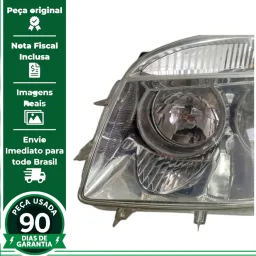 FAROL ESQUERDO CROMADO FIAT DOBLO 2010 A 2021 ORIGINAL