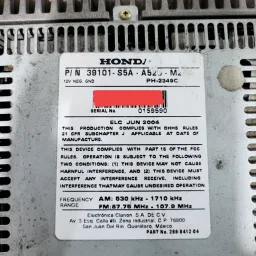 RÁDIO SOM HONDA CIVIC 2001 A 2004 ORIGINAL 39101S5AA520