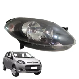 Farol Direito Fiat Palio Attractive Mascara Negra 2012/2017