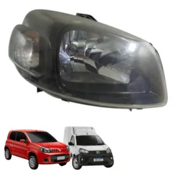 Farol Direito Fiat Uno Fiorino 2011 A 2021 Mascara Negra