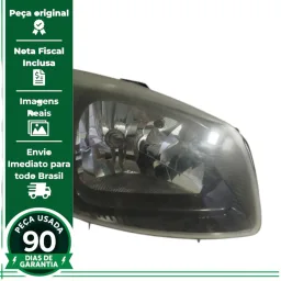 FAROL DIREITO FIAT UNO FIORINO 2011 A 2021 MASCARA NEGRA