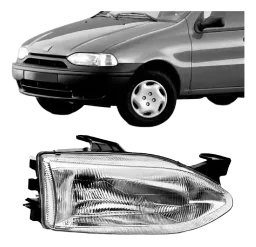 FAROL PALIO FIASA SIMPLES 96/00 VIDRO LADO DIREITO