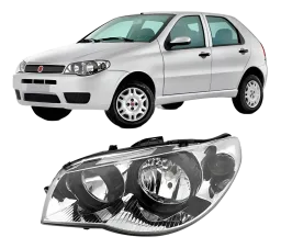 FAROL FIAT PALIO SAPÃO 04/17 CANHÃO PRETO LADO ESQUERDO