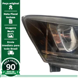 FAROL DIREITO VW FOX 2015 ATÉ 2022 FOCO DUPLO FRISO CROMADO