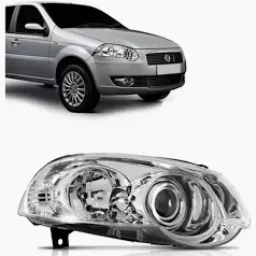 FAROL FIAT PALIO BBB 08/12 BOLHA CROMADO LADO DIREITO