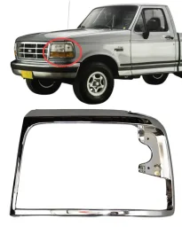 Friso Farol Ford F1000 1997 1998 1999 ESQUERDO CROMADO NOVO