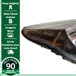 FAROL DIREITO FORD KA 2015 A 2018 MÁSCARA NEGRA ORIGINAL
