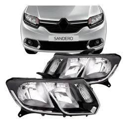 Farol Esquerdo Sandero 15/20 Logan 2014 a 2020 Friso Cromado