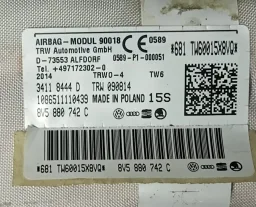 Kit Airbag Audi A3 Sedan 1.8 Tsi 2013 2014 2015 2016 Sline 8V5880742C