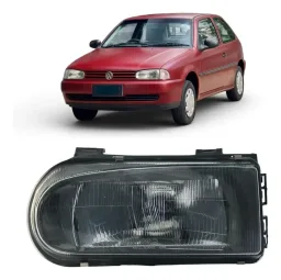 FAROL VW GOL BOLA G2 95/99 MASCARA NEGRA VIDRO LADO ESQUERDO