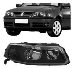 FAROL VW GOL G3 95/05 DUPLO MASCARA NEGRA LADO DIREITO