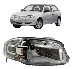 FAROL VW GOL G4 06/14 CROMADO LADO DIREITO
