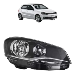 FAROL VW GOL G6 13/16 MASCARA NEGRA DUPLO LADO DIREITO