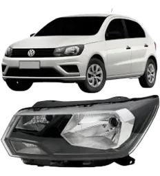 FAROL VW GOL G8 19/23 MASCARA NEGRA DUPLO LADO ESQUERDO