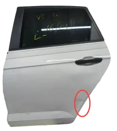 Porta Traseira Esquerda Polo Nivus 2018 2019 2020/..Detalhe