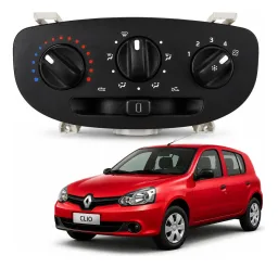 COMANDO AR CONDICIONADO CLIO 2013 2014 A 2016 BOTÃO PRETO