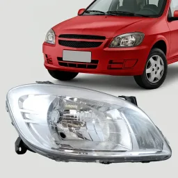 FAROL GM CELTA PRISMA 11/16 CROMADO LADO DIREITO