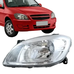 FAROL GM CELTA PRISMA 11/16 CROMADO LADO ESQUERDO