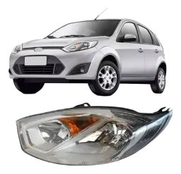 FAROL FORD FIESTA FASE 3 08/12 CROMADO LADO ESQUERDO