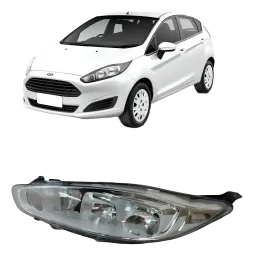 FAROL FORD NEW FIESTA 13/17 CROMADO LADO ESQUERDO