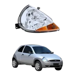 FAROL FORD KA 97/02 PISCA LARANJA LADO DIREITO