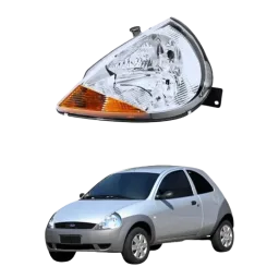 FAROL FORD KA 97/02 PISCA LARANJA LADO ESQUERDO