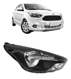 FAROL FORD KA 15/18 MASCARA NEGRA LADO DIREITO
