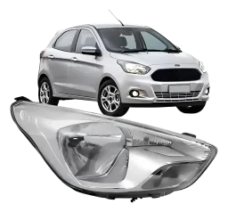 FAROL FORD KA 15/18 CROMADO LADO DIREITO