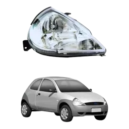 FAROL FORD KA 97/07 ACRILICO LADO DIREITO