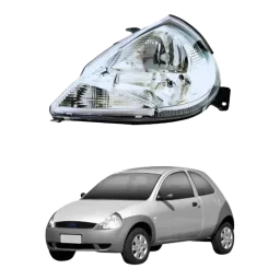 FAROL FORD KA 97/07 ACRILICO LADO ESQUERDO