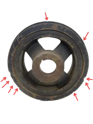 POLIA VIRABREQUIM DUPLA MITSUBISHI PAJERO TR4 2002 2015
