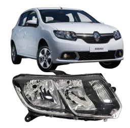 FAROL RENAULT SANDERO 15/19 ACRILICO LADO DIREITO