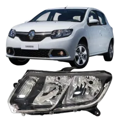 FAROL RENAULT SANDERO 15/19 ACRILICO LADO ESQUERDO