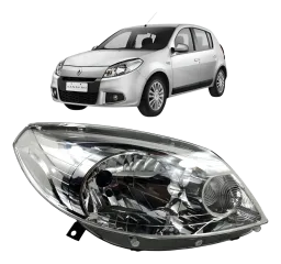FAROL RENAULT SANDERO 12/14 ACRILICO LADO DIREITO