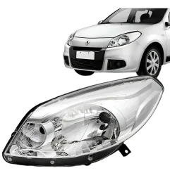 FAROL RENAULT SANDERO 12/14 ACRILICO LADO ESQUERDO