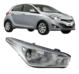 FAROL HYUNDAI HB20 13/18 ACRILICO LADO DIREITO