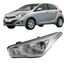 FAROL HYUNDAI HB20 13/18 ACRILICO LADO ESQUERDO