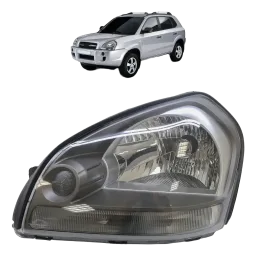 FAROL HYUNDAI TUCSON 05/16 MASCARA NEGRA LADO ESQUERDO