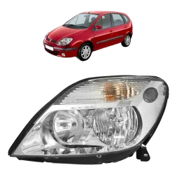 FAROL RENAULT SCENIC 01/07 ACRILICO LADO ESQUERDO