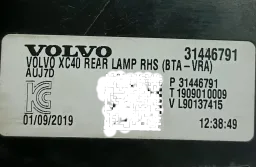 Lanterna Traseira Direita Volvo Xc40 T5 Ex40 2018 2020/.. 31446791