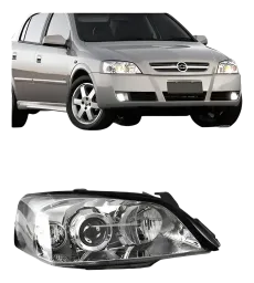 FAROL GM ASTRA 03/12 CROMADO LADO DIREITO